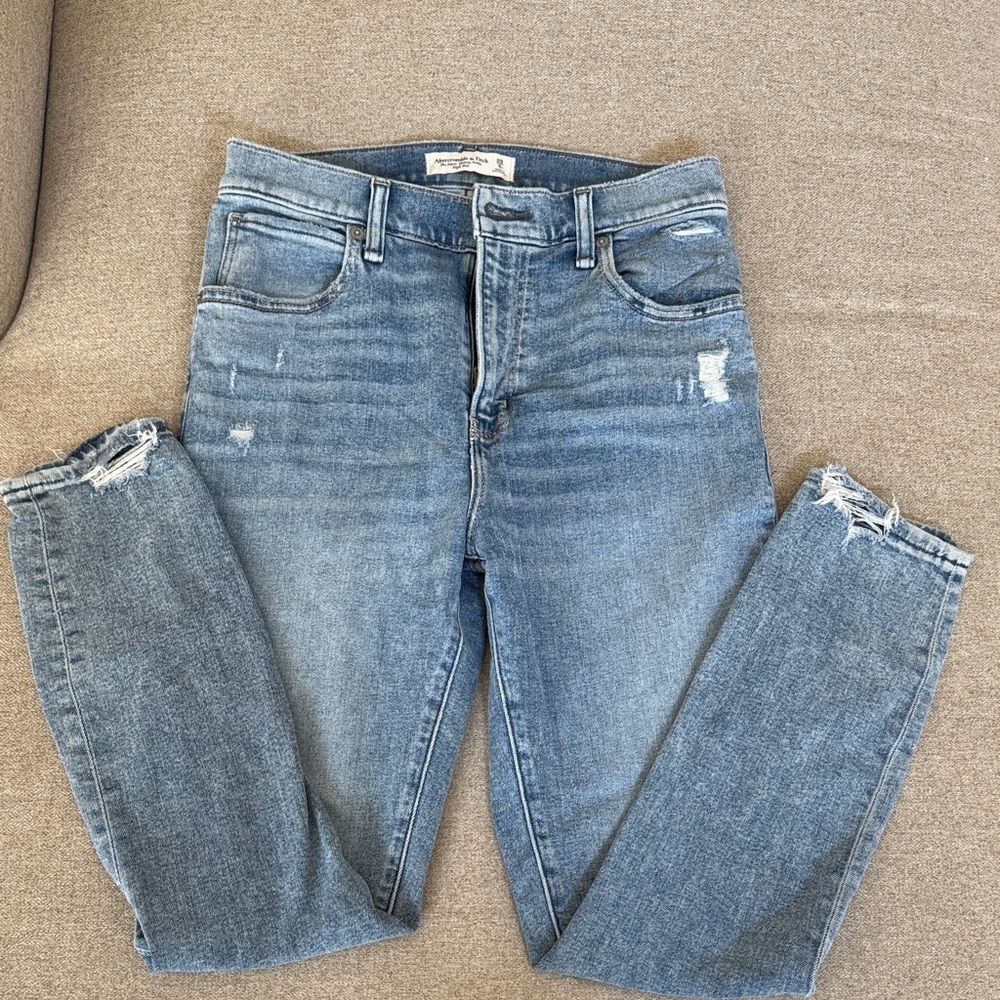 Abercrombie & Fitch Distressed Blue Jeans